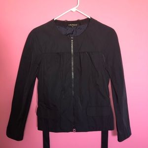Lida Baday Navy Zippered Blazer Jacket